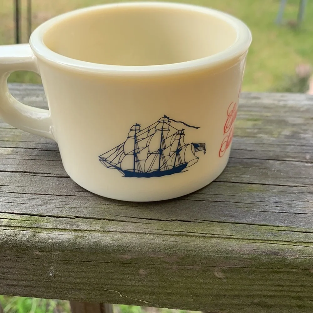 Vintage Shaving Cream Cup Old Spice Ship Grand Turk Salem~1786 - Picture 4 of 6